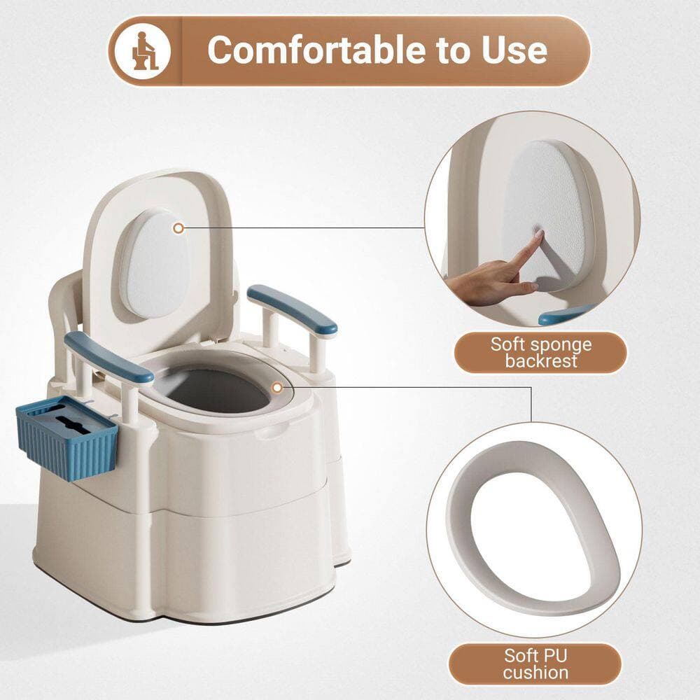 Wudkey Bedside Commodes for Seniors with 100 Liners and 50 Large Absorbent Pads, Toilet Seat with Detachable Armrest, 500 lbs. (2)