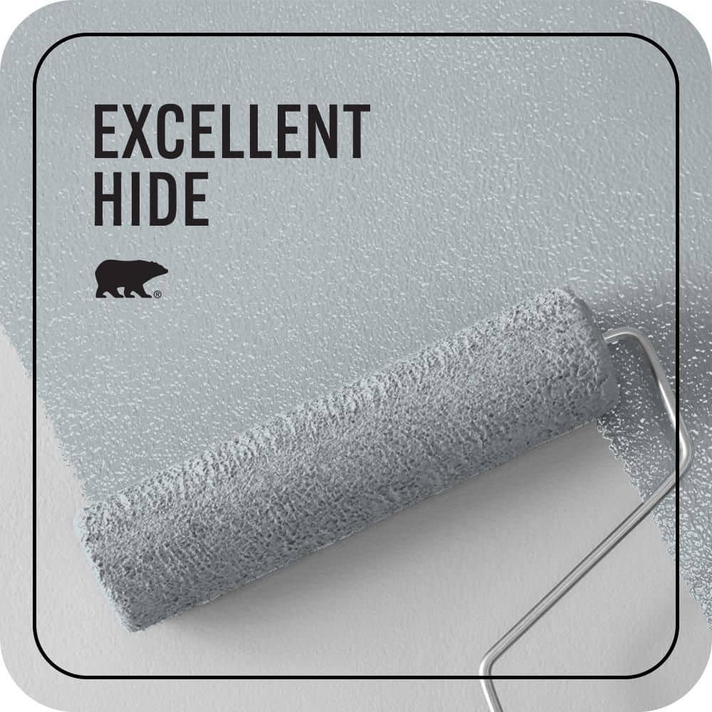 BEHR PREMIUM PLUS 1 gal. #N480-1 Light Drizzle Ceiling Flat Interior Paint & Primer (2)