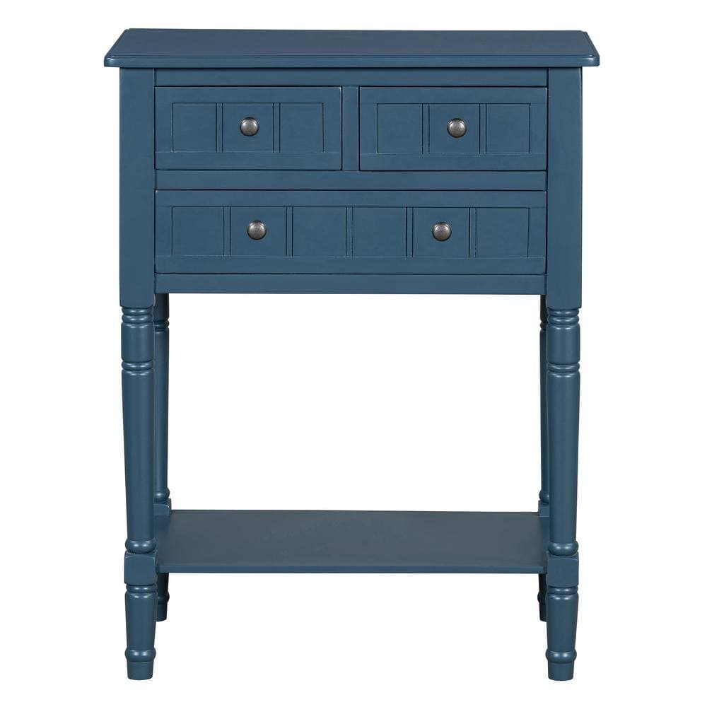 Unbranded 23.7 in. W x 13 in. D x 31.4 in. H Navy Blue Linen Cabinet