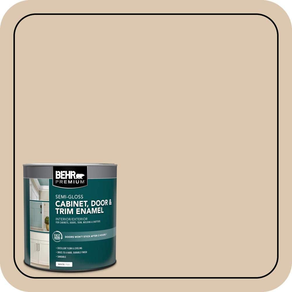 BEHR PREMIUM 1 qt. #N270-2 Lentil Semi-Gloss Enamel Interior/Exterior Cabinet, Door & Trim Paint