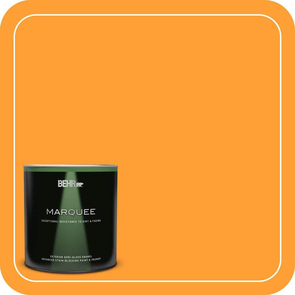 BEHR MARQUEE 1 qt. #P250-7 Blazing Bonfire Semi-Gloss Enamel Exterior Paint & Primer