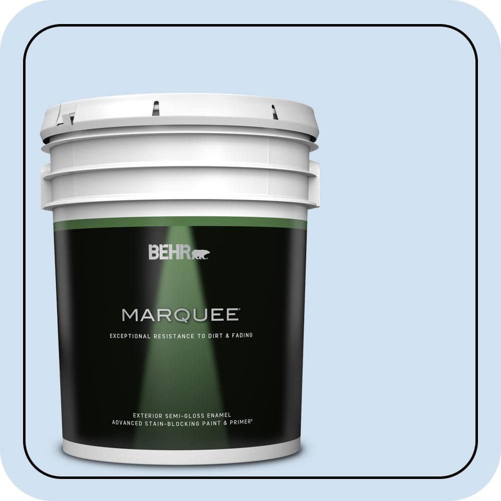 BEHR MARQUEE 5 gal. #P530-1 Loyal Semi-Gloss Enamel Exterior Paint & Primer