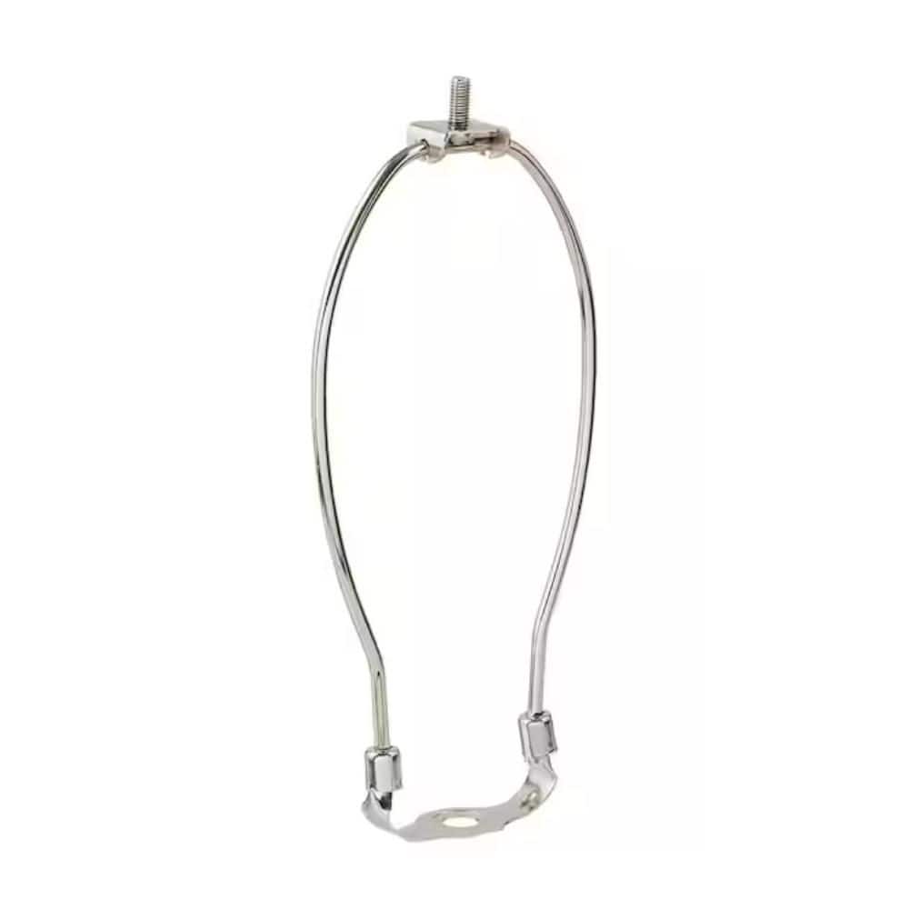 Bel Air Lighting 8 in. Brushed Nickel Lamp Shade Harp with Detachable Saddle