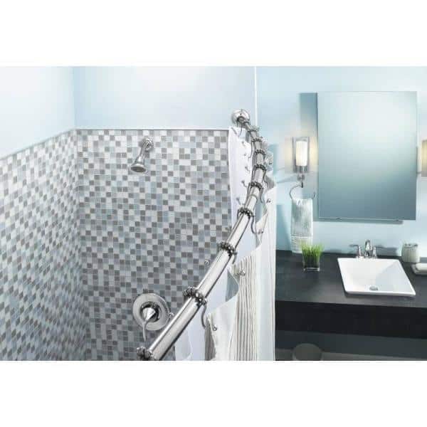 MOEN 72 in. Adjustable Curved Shower Rod in Chrome (2)