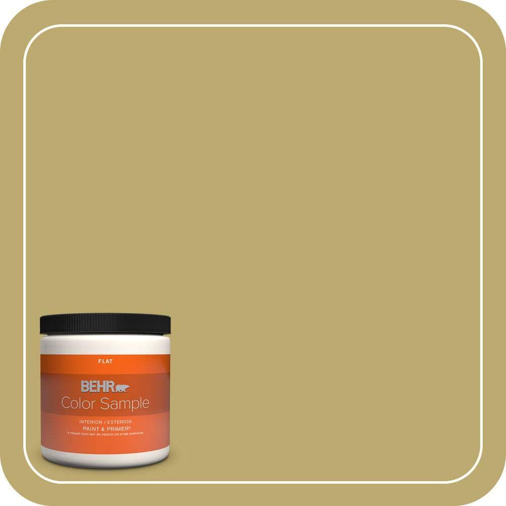 BEHR PREMIUM PLUS #370F-5 Coriander Seed Flat Interior/Exterior Paint & Primer Color Sample (1)