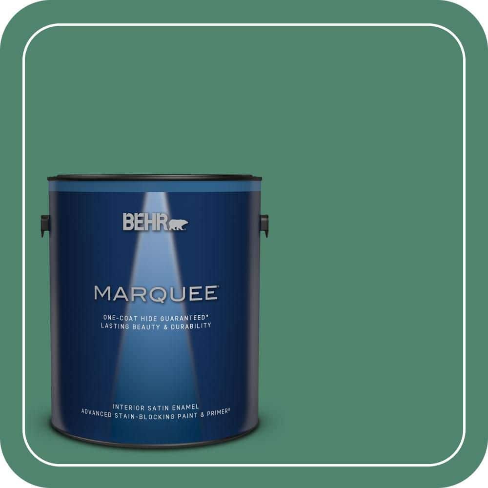 BEHR MARQUEE 1 gal. #480D-6 Billiard Room Satin Enamel Interior Paint & Primer