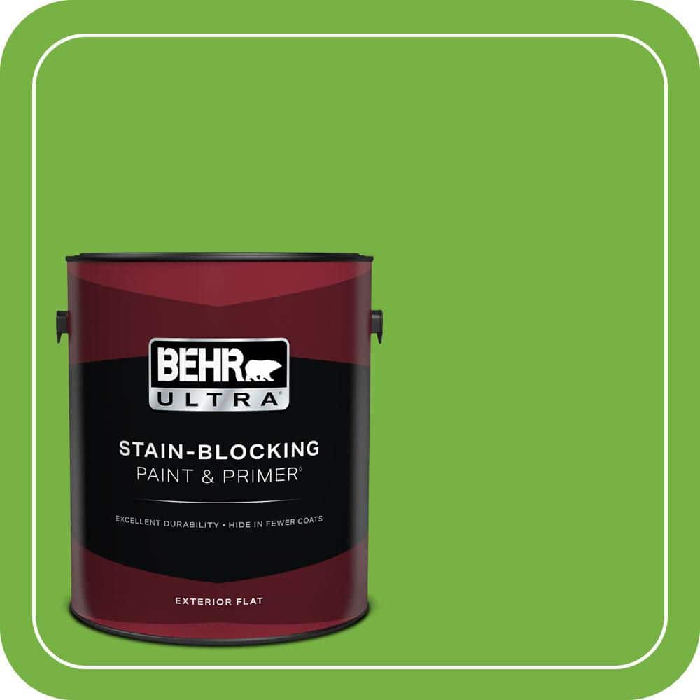 BEHR ULTRA 1 gal. #S-G-430 Sparkling Apple Flat Exterior Paint & Primer