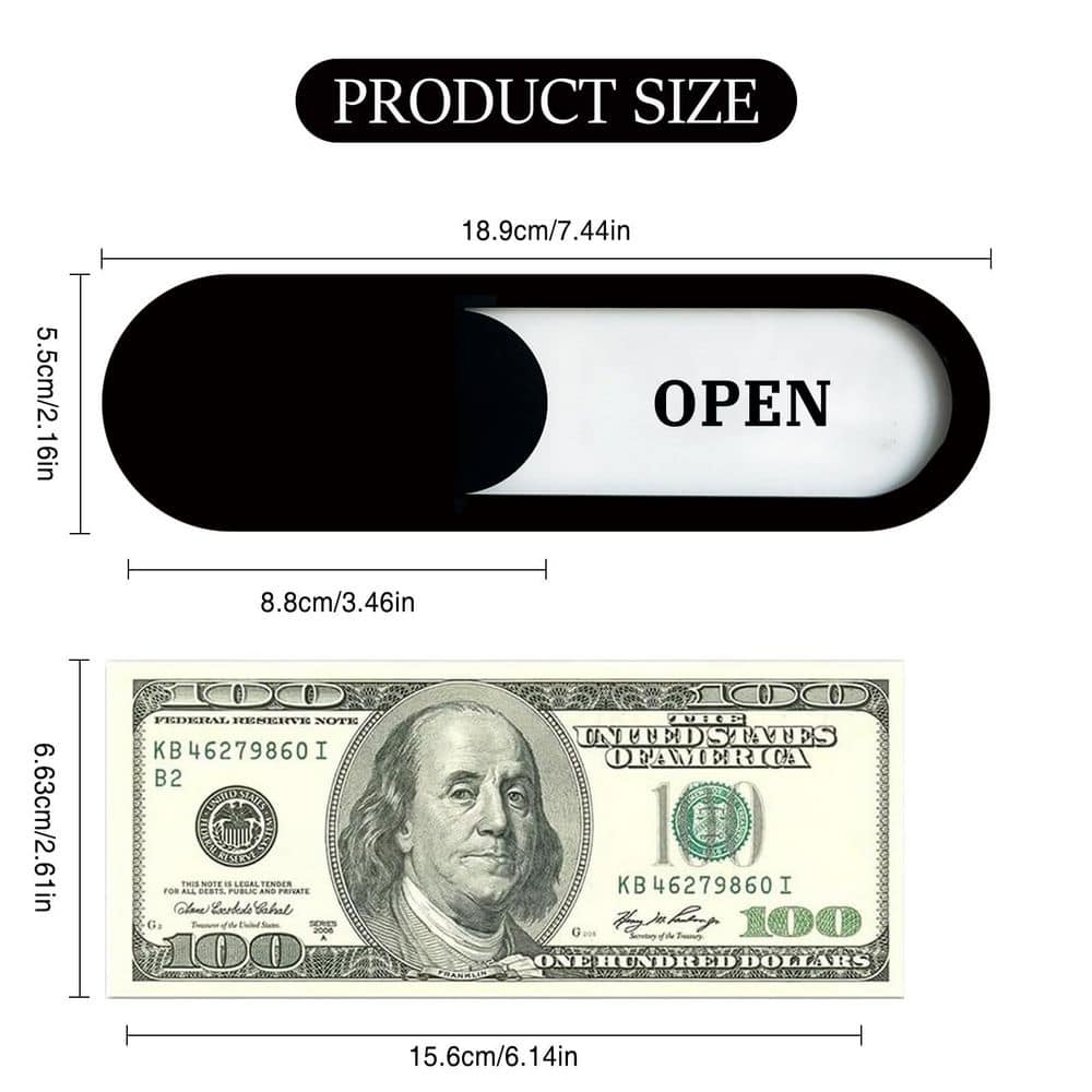 LAIFUCAM 1-Pack 7.4 x 2.2 in. Acrylic Open Closed Privacy Slider Business Door Sign Easy Install for Office Shop Restroom (2)