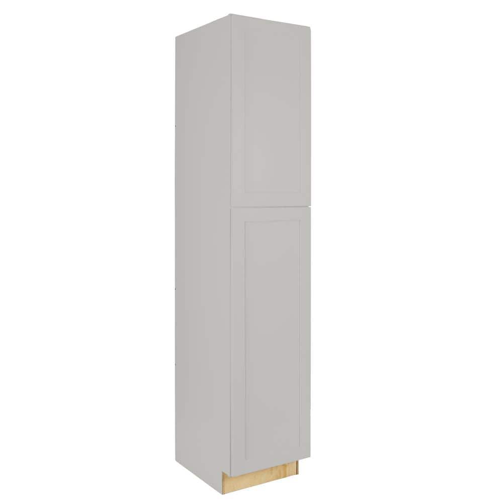 Hampton Bay Avondale 18 in. W x 24 in. D x 90 in. H Ready to Assemble Plywood Shaker Pantry Kitchen Cabinet in Dove Gray