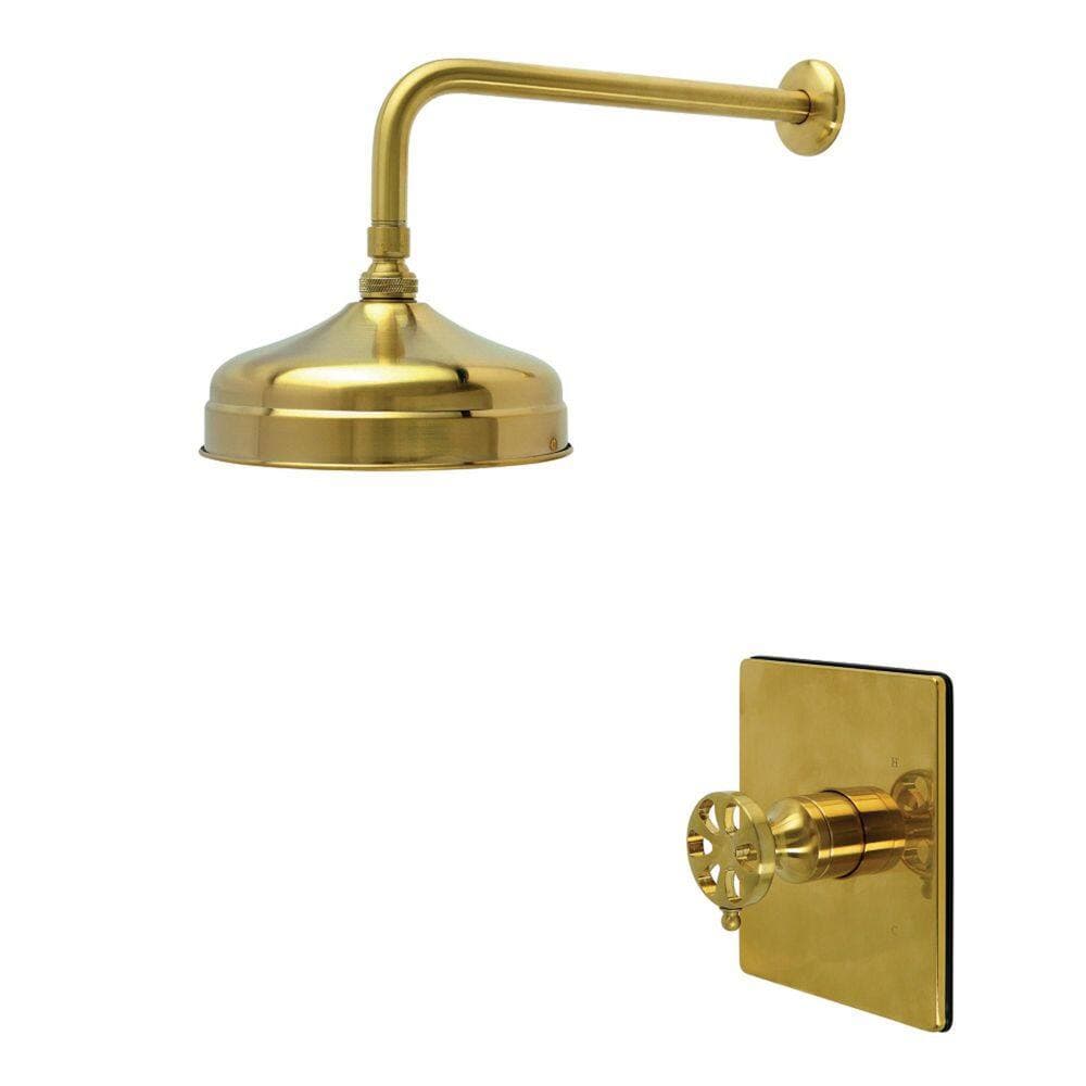 Kingston Brass Belknap 1-Handle Shower Faucet 1.8 GPM in Brushed Brass (2)