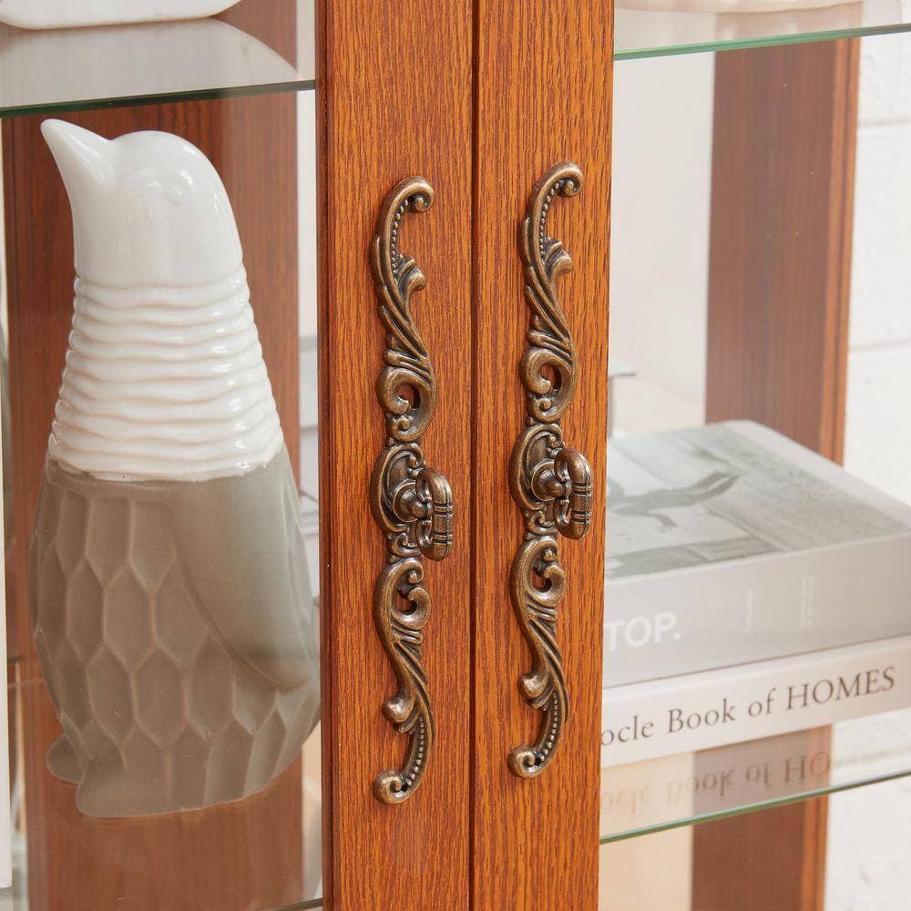 COWLOWN 25.98 in. W x 11.81 in. D x 47.44 in. H Bathroom Dark Brown Linen Cabinet (3)