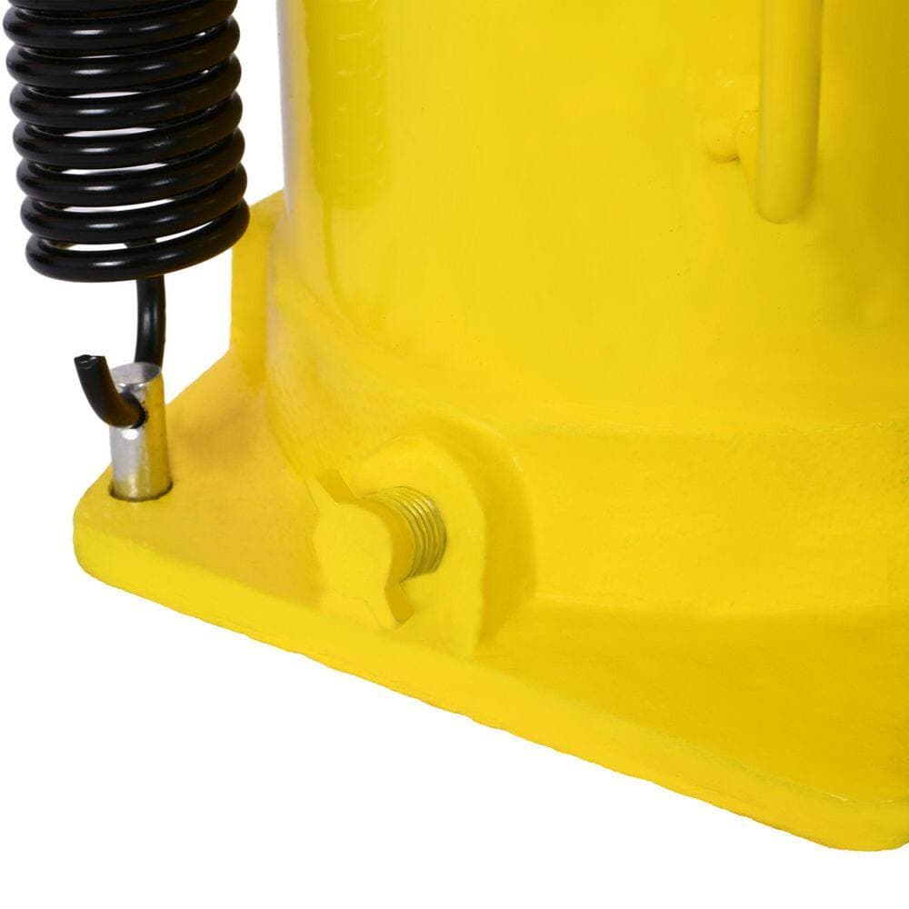 Amucolo 32 Ton Yellow All Welded Bottle Jack Air Hydraulic Bottle Jack, 10-16.3 in. Lifting Range, Manual Handle and Air Pump (3)