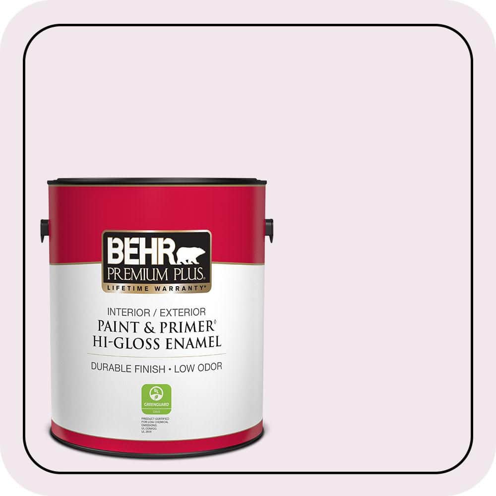 BEHR PREMIUM PLUS 1 gal. #650A-1 Rose Fantasy Hi-Gloss Enamel Interior/Exterior Paint & Primer