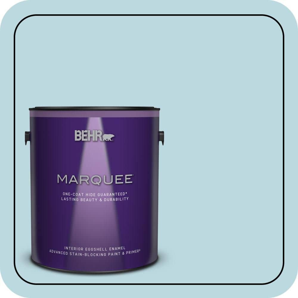 BEHR MARQUEE 1 gal. #S460-1 Air Blue Eggshell Enamel Interior Paint & Primer