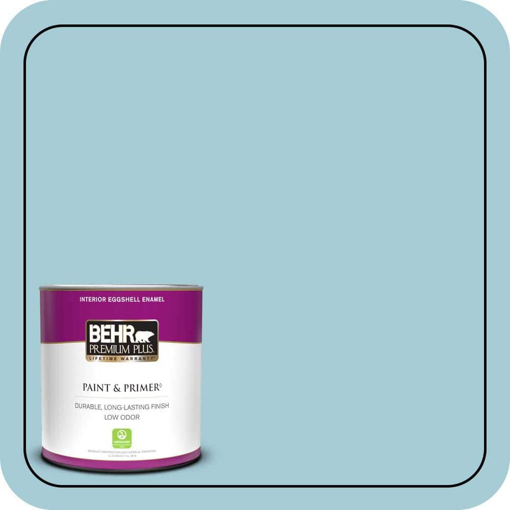 BEHR PREMIUM PLUS 1 qt. #S460-2 Drip Eggshell Enamel Low Odor Interior Paint & Primer (1)