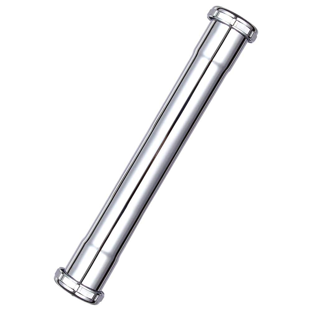 Westbrass 1-1/4 in. x 16 in. Double Ended Brass Slip-Joint Extension Tube, Polished Chrome (1)