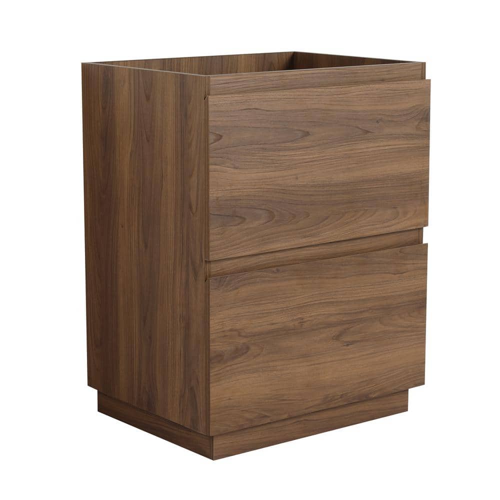 Lycvki 23.22 in. W x 17.91 in. D x 30.62 in. H Bath Vanity Cabinet without Top in Dark Brown with 2 Drawers (1)