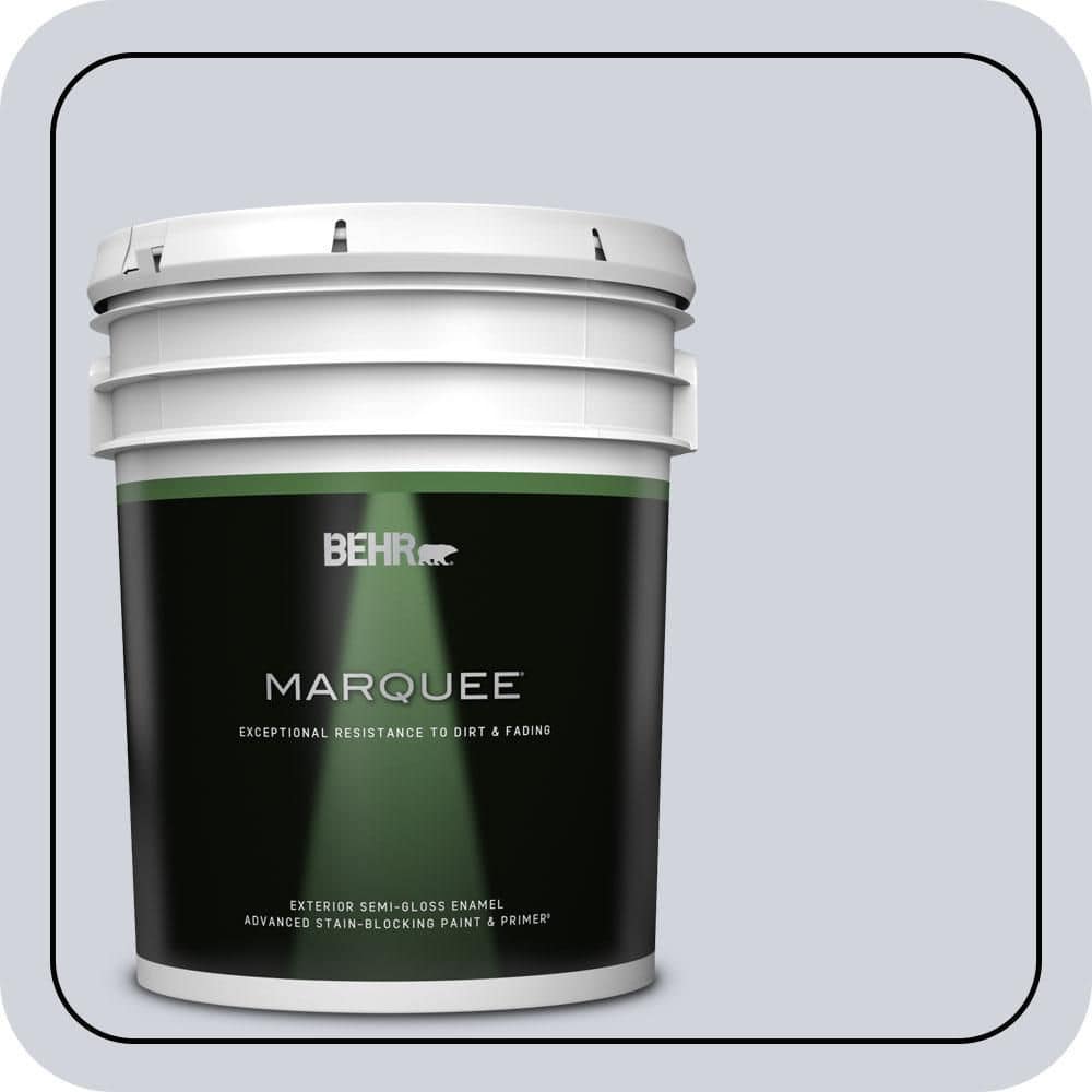 BEHR MARQUEE 5 gal. #S550-1 Blueberry Whip Semi-Gloss Enamel Exterior Paint & Primer