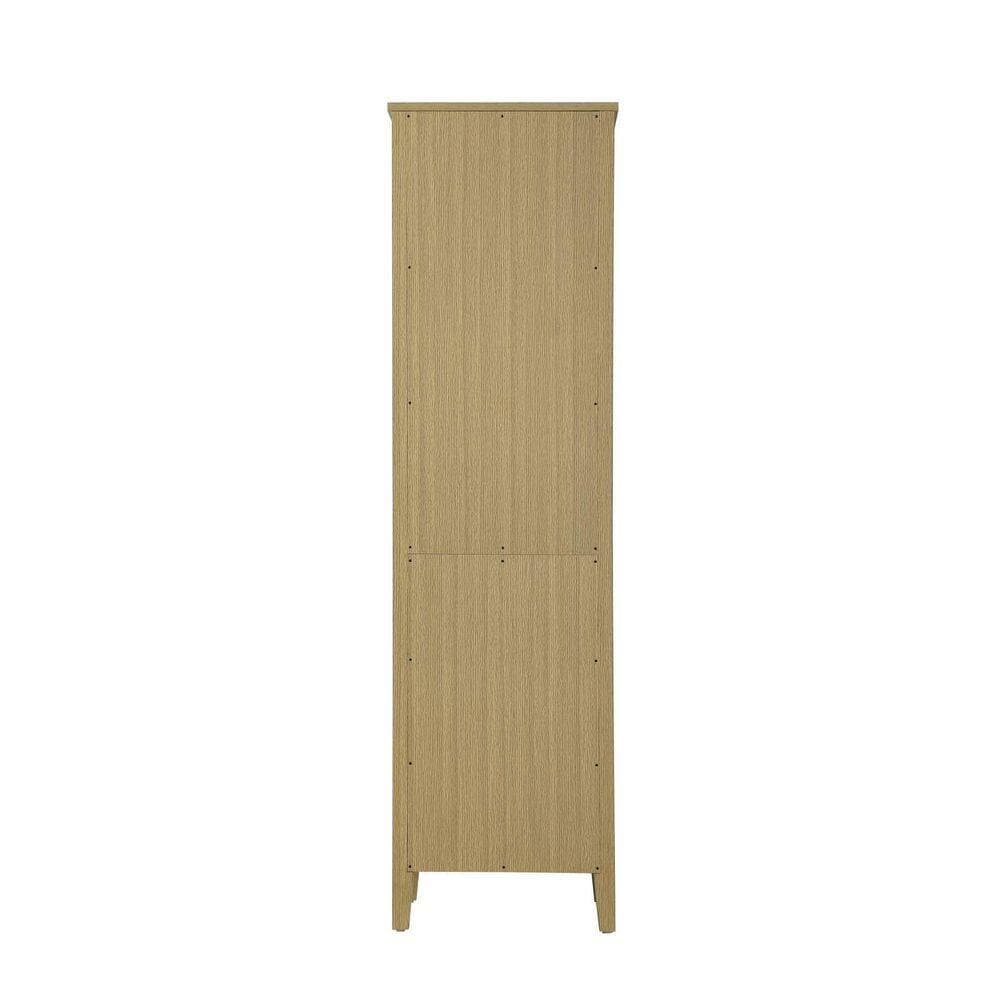 TIMELESS HOME 20 in. W x 18 in. D x 72 in. H Honey Brown Freestanding Linen Cabinet (2)
