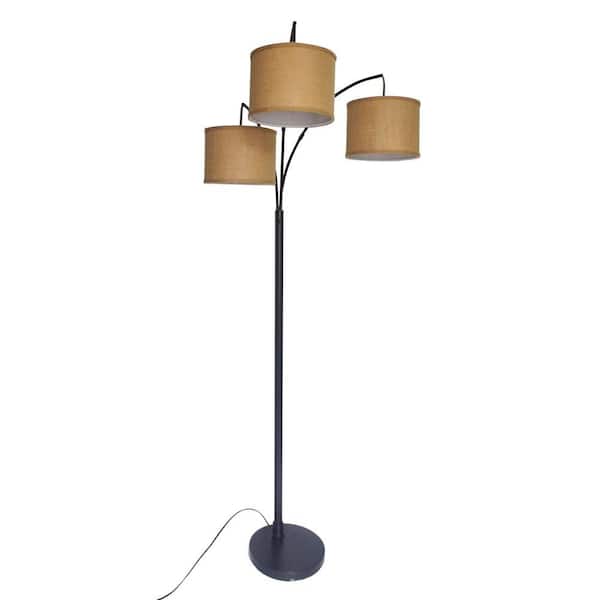 Adesso 80 in. Antique Bronze 3 Arc Floor Lamp