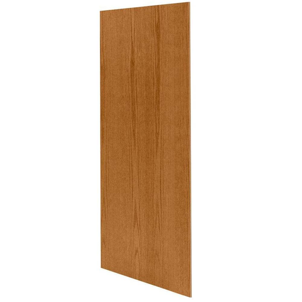 Hampton Bay Hampton 11.25 in. W x 30 in. H x 0.1875 in. D Kitchen Cabinet Wall Flush End Panel in Medium Oak (2)