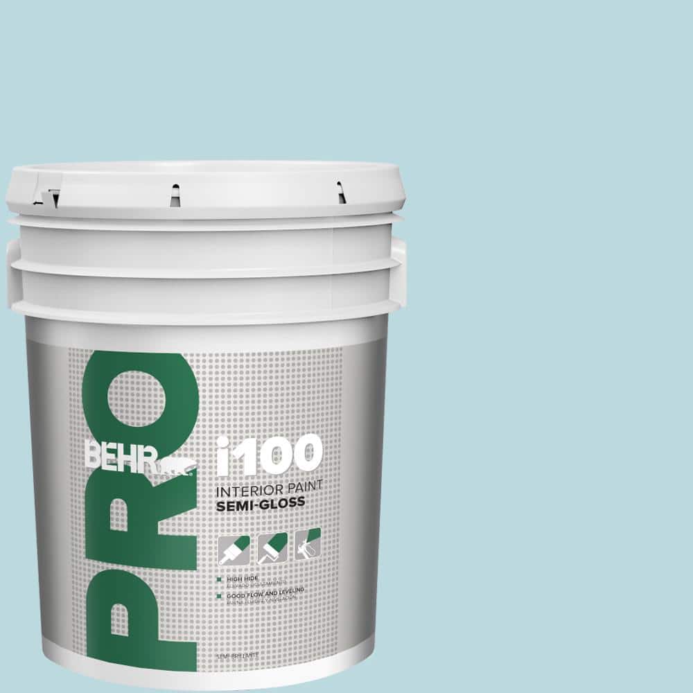 BEHR PRO 5 gal. #S460-1 Air Blue Semi-Gloss Interior Paint