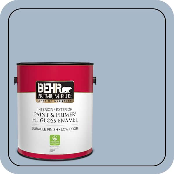 BEHR PREMIUM PLUS Home Decorators Collection #HDC-SP14-10 Blue Tribute Enamel & Primer Color Sample (4)