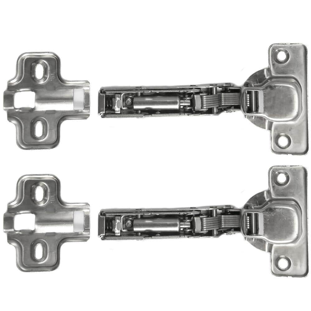 Laurey Full Overlay European Chrome 110-Degree Soft Close Hinge (10-Pack) (3)