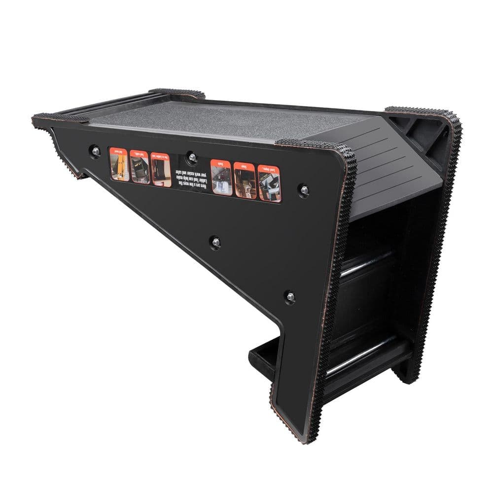 SKYSHALO Ladder Levler, 380 lbs. Load PP Ladder Leveling Tool, Pitch Hopper, Stair Ladder Stabilizer with Storage
