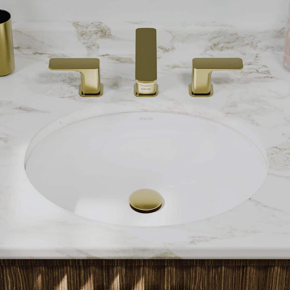 Karran Valera 19-1/4 in. x 15-3/4 in. Oval Undermount Vitreous China Bathroom Sink in Whites (2)