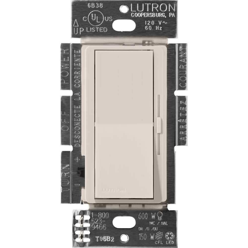 Lutron Beige Diva Dimmer Switch for Magnetic Low Voltage, 800-Watt, Single-Pole/3-Way, Taupe (DVSCLV-103P-TP) (1)