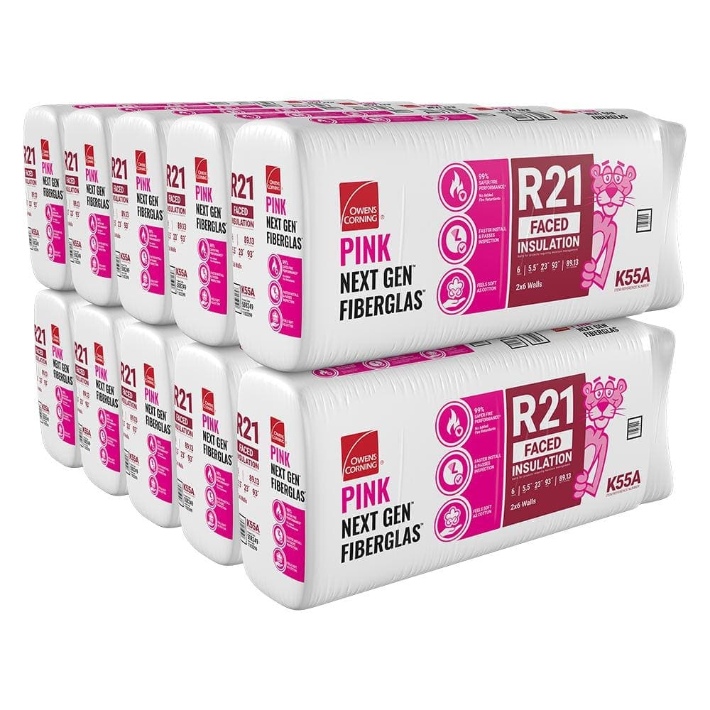 Owens Corning R-21 Kraft Faced Fiberglass Insulation Batt 23 in. x 93 in. (10-Bags)