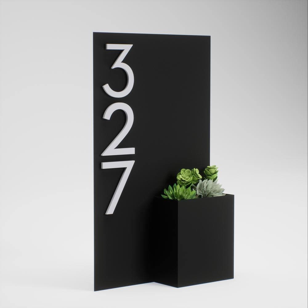 POST & PORCH Curb Appeal Rectangle Address Planter (2)