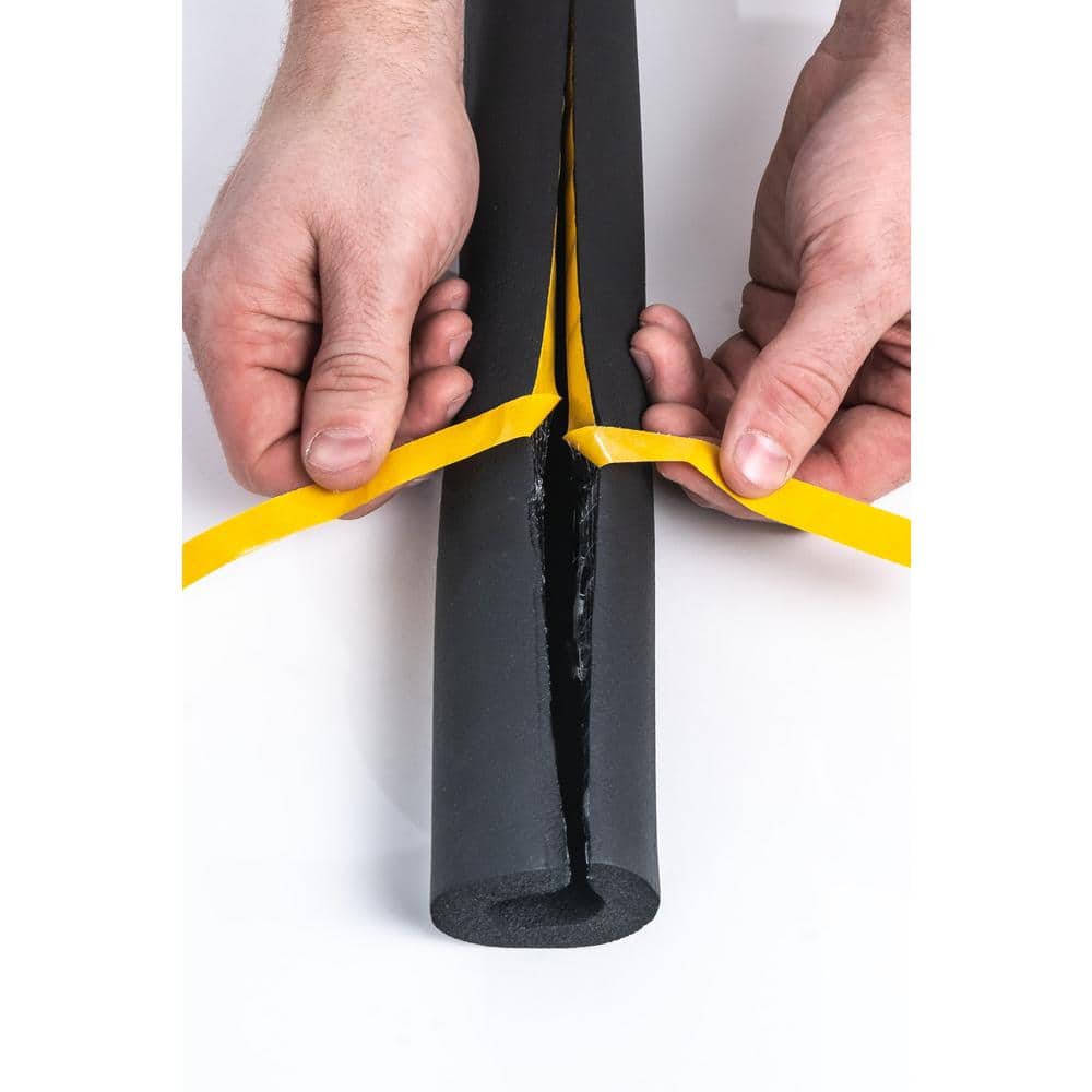 Everbilt 1/2 in. Rubber Self-Seal Pipe Insulation (5/8 in. ID x 6 ft.) (4)