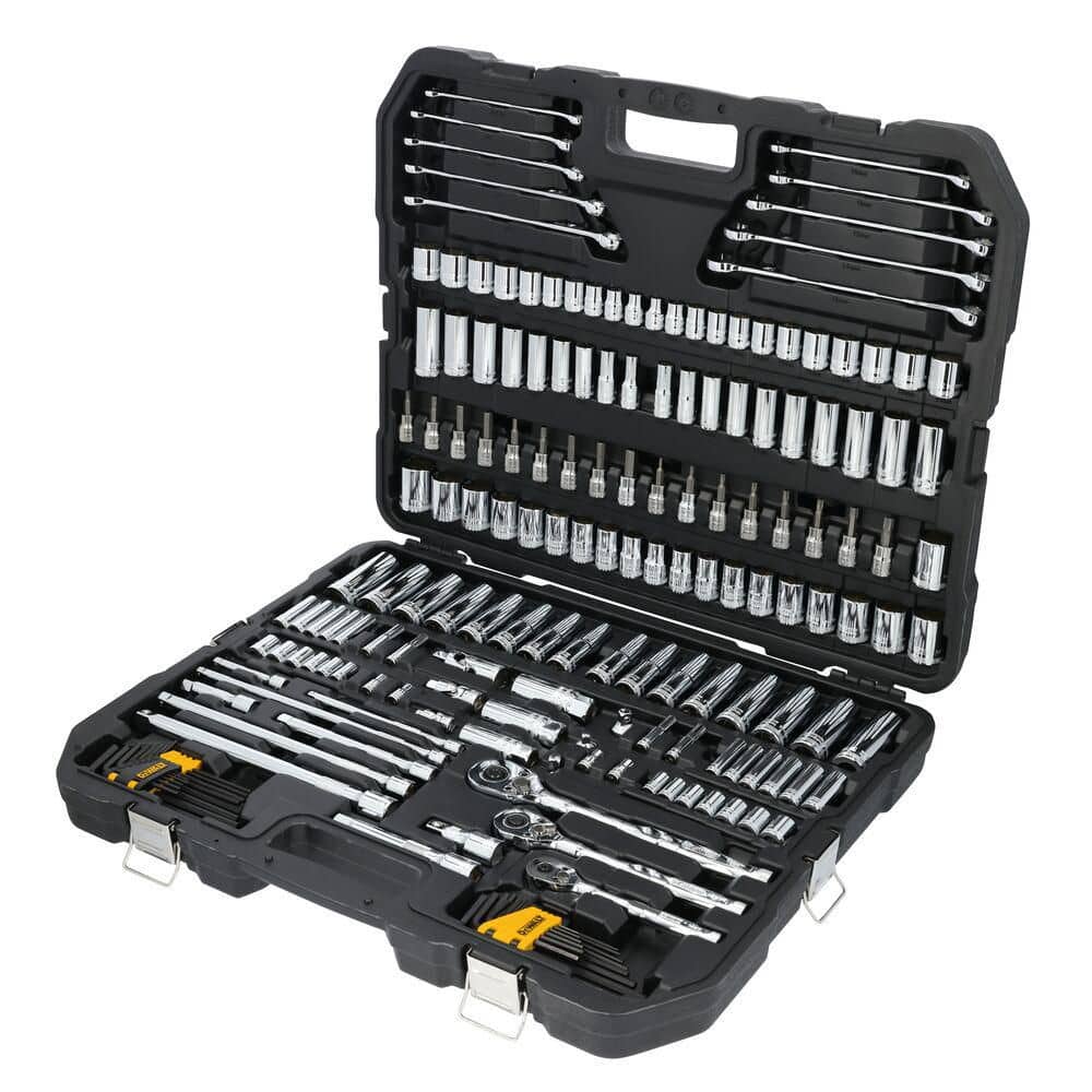 DEWALT TOUGHSERIES 185-Piece Mechanics Tool Set for 1/4 in. 3/8 in. and 1/2 in. Drive with Hard Shell Carrier (3)
