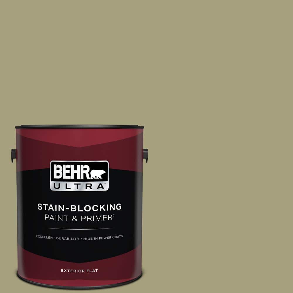 BEHR ULTRA 1 Gal. #S350-4A Dried Rosemary Flat Exterior Paint and Primer