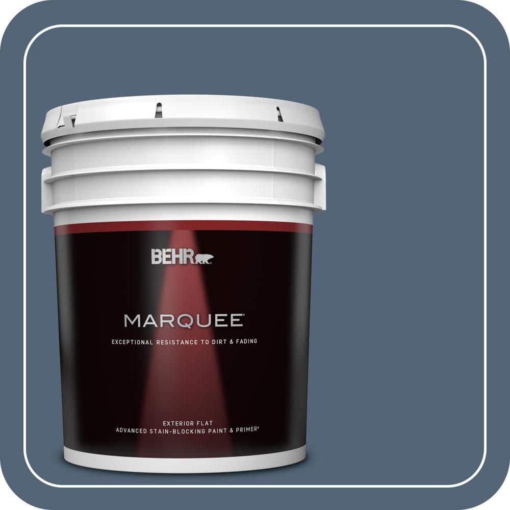 BEHR MARQUEE 5 gal. #570F-6 Mood Indigo Flat Exterior Paint & Primer