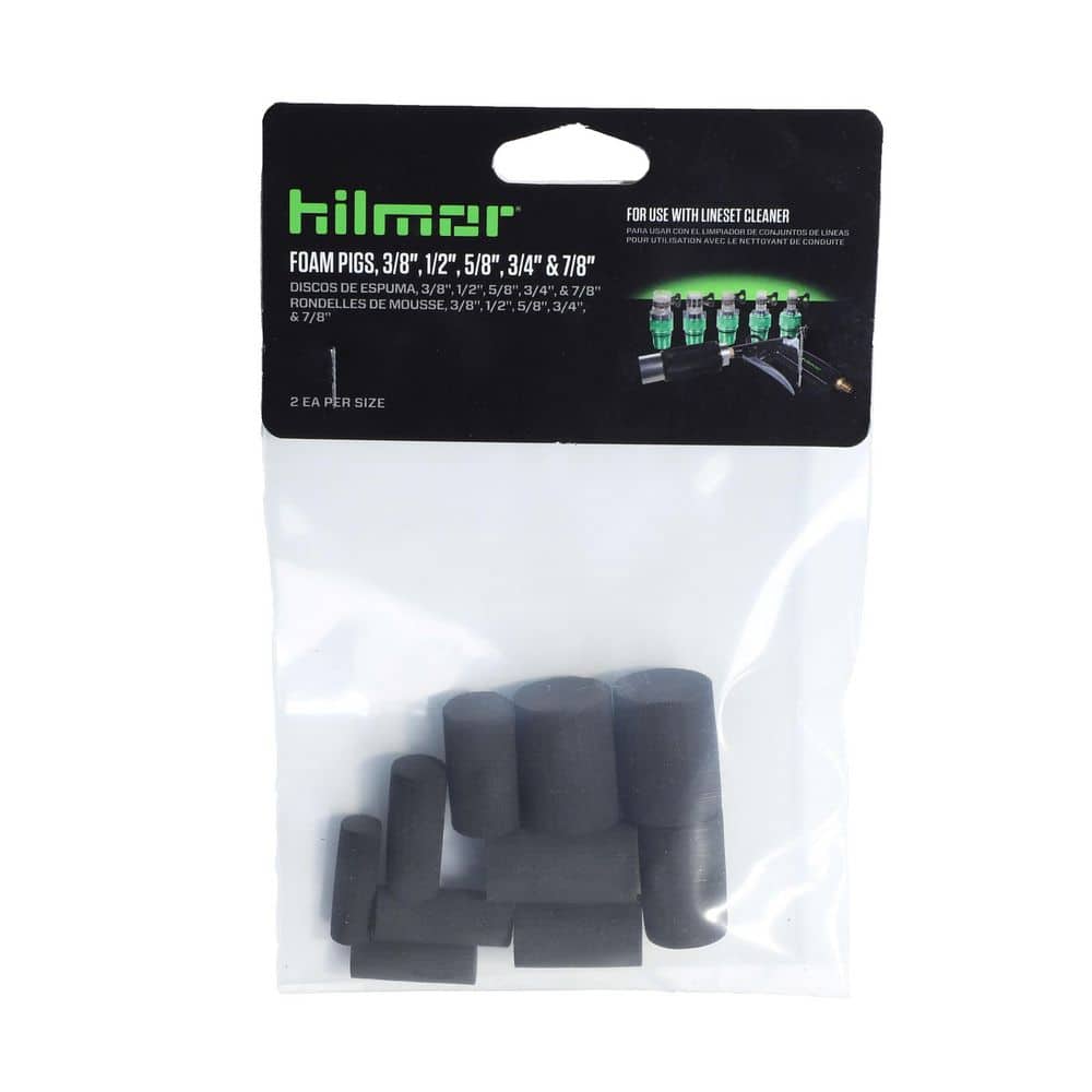 HILMOR 3/8 in. -7/8 in. (2 of Each Size) Lineset Cleaner Foam Pigs (10-Pack) (2)