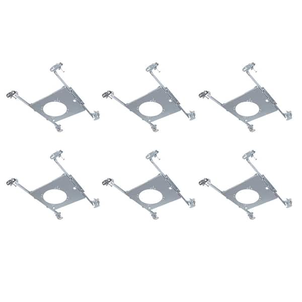 HALO HL 4 in. Mounting Frame for Round and Square Canless Recessed Fixtures (6-Pack)