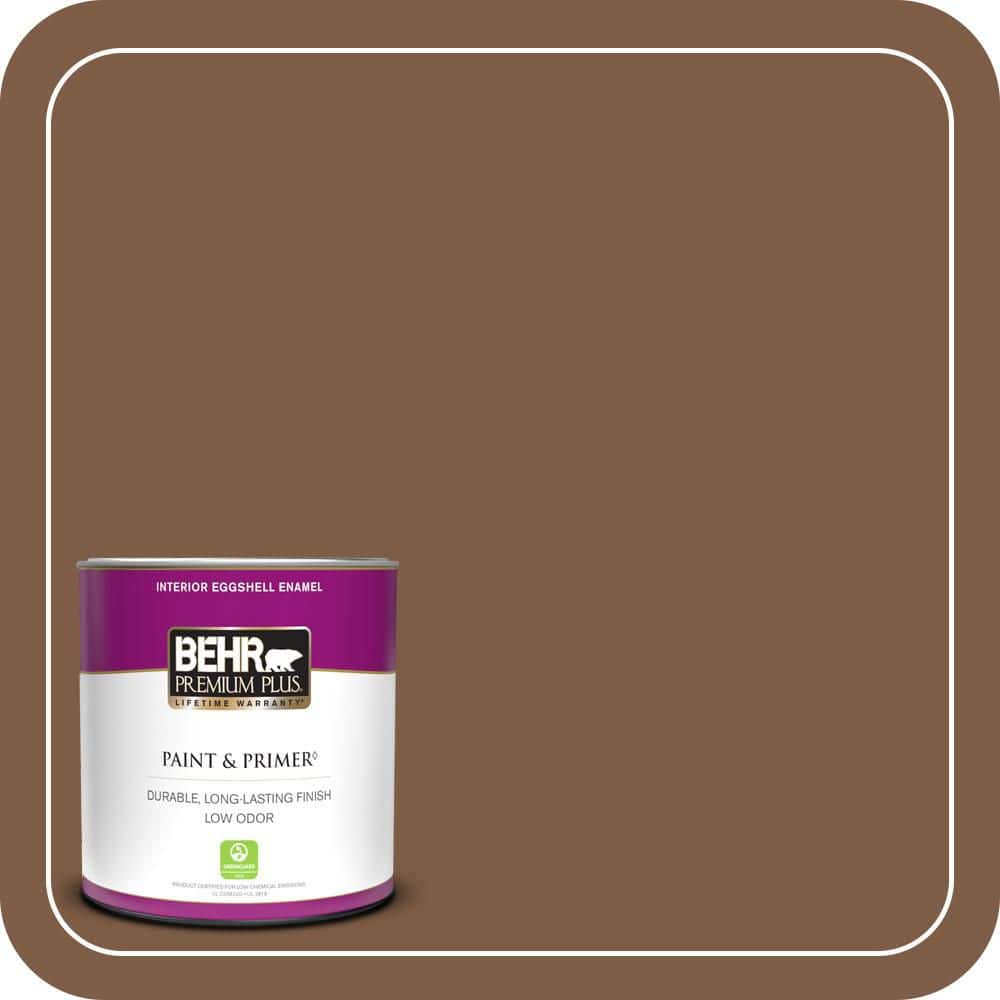 BEHR PREMIUM PLUS #BXC-65 Outback Brown Enamel Low Odor & Primer (1)