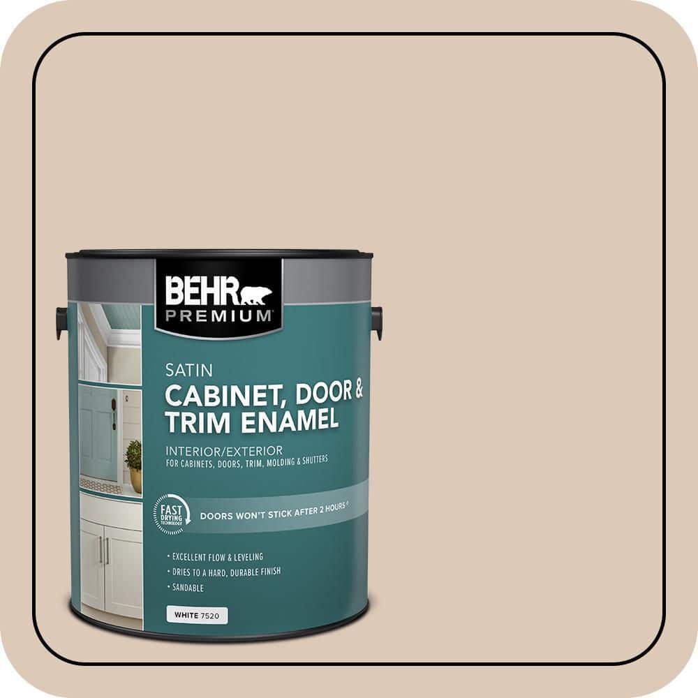 BEHR PREMIUM 1 gal. #MQ3-09 Loft Light Satin Enamel Interior/Exterior Cabinet, Door & Trim Paint (1)