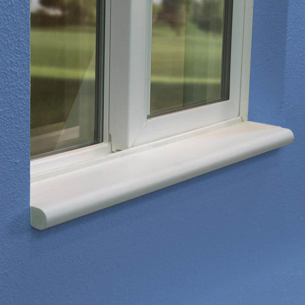 Sill-Rite Standard Streamline 8 in. x 48 in. x 1 in. White Vinyl Window Sill (2)