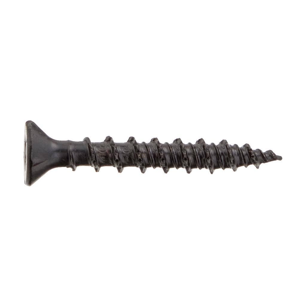 Everbilt 5-Pack #8 x 1-1/4 in. Black 6-Lobe Star Drive Exterior Flat Head Multi-Material Screw (15 lb. / 2,910-Piece) (2)