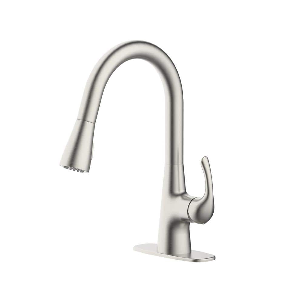 Glacier Bay Clare Single Handle Pull Down Sprayer Laundry Utility Faucet in Spot Free Stainless Steel