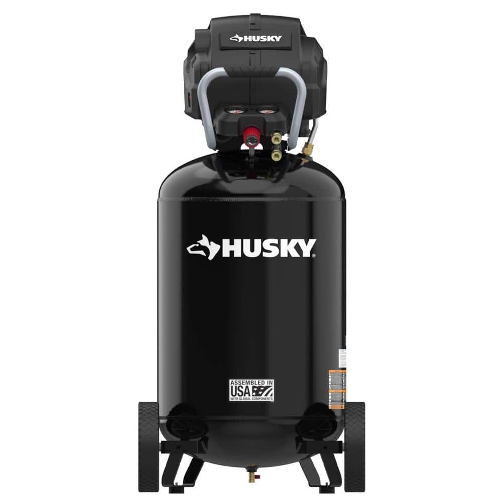 Husky 1.7 HP, 200 PSI, 30 Gal., 5.1 SCFM 90 PSI, Single-Stage, Oil Free Portable Vertical Electric Air Compressor