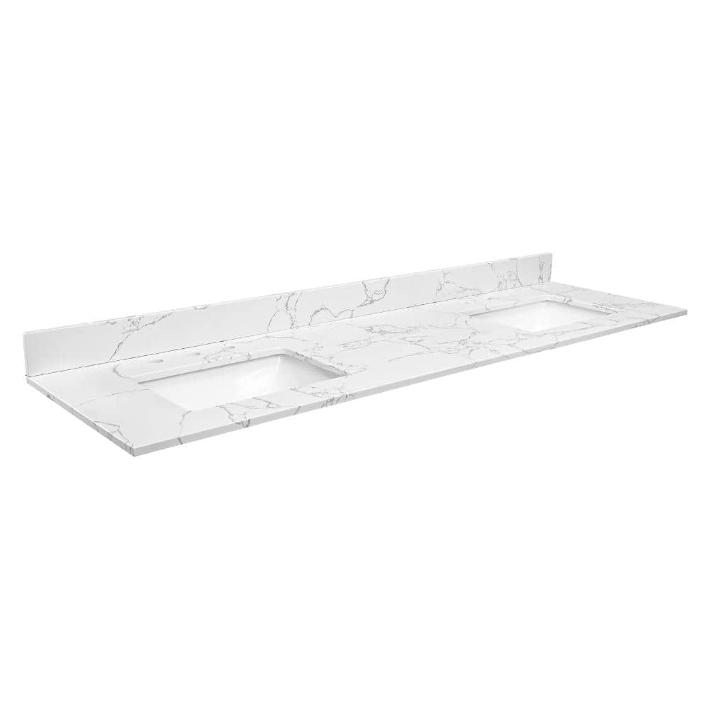 JimsMaison 73 in. Undermount Sink Basin Ceramic Bathroom Sink in White (1)