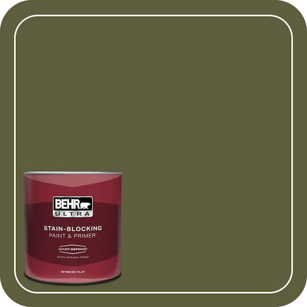 BEHR ULTRA 1 qt. #PPU9-25 Eastern Bamboo Extra Durable Flat Interior Paint & Primer (2)