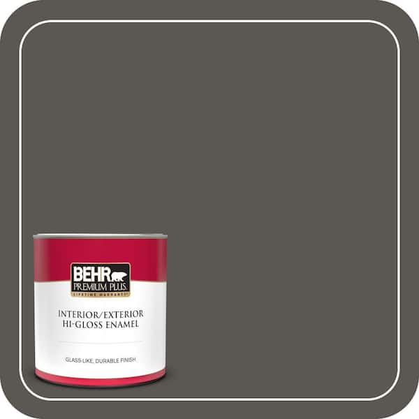 BEHR PREMIUM PLUS #BXC-17 Dominant Gray Flat Interior/Exterior Paint & Primer Color Sample (2)