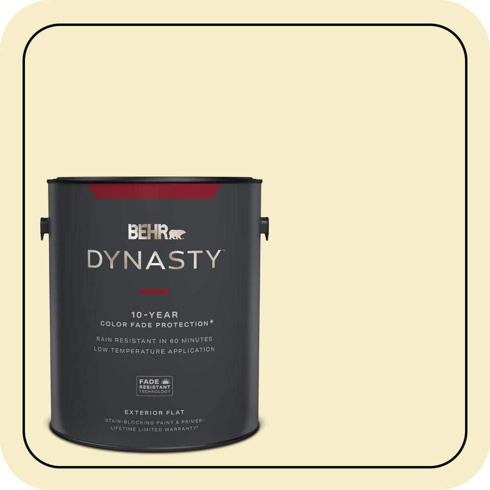 BEHR DYNASTY 1 gal. #P330-1 Tart Gelato Flat Exterior Stain-Blocking Paint & Primer