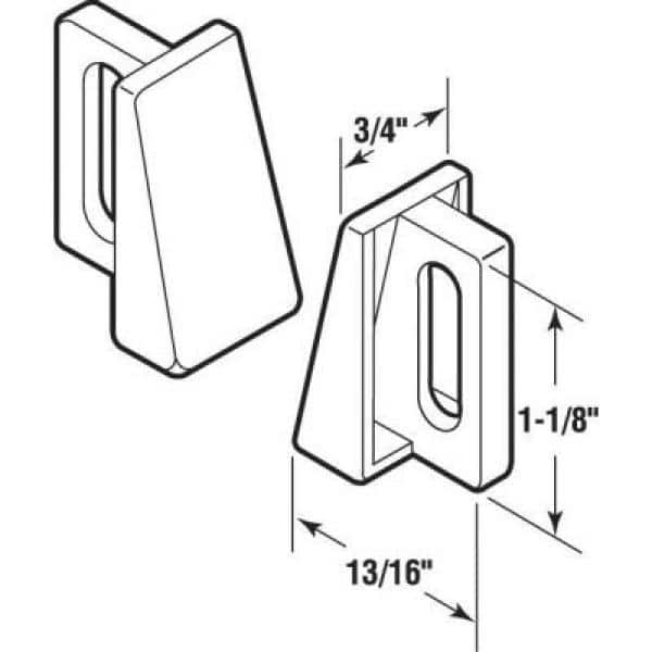 Prime-Line Pocket Door Guide, Jamb Mounted, 2 piece, Nylon (2)
